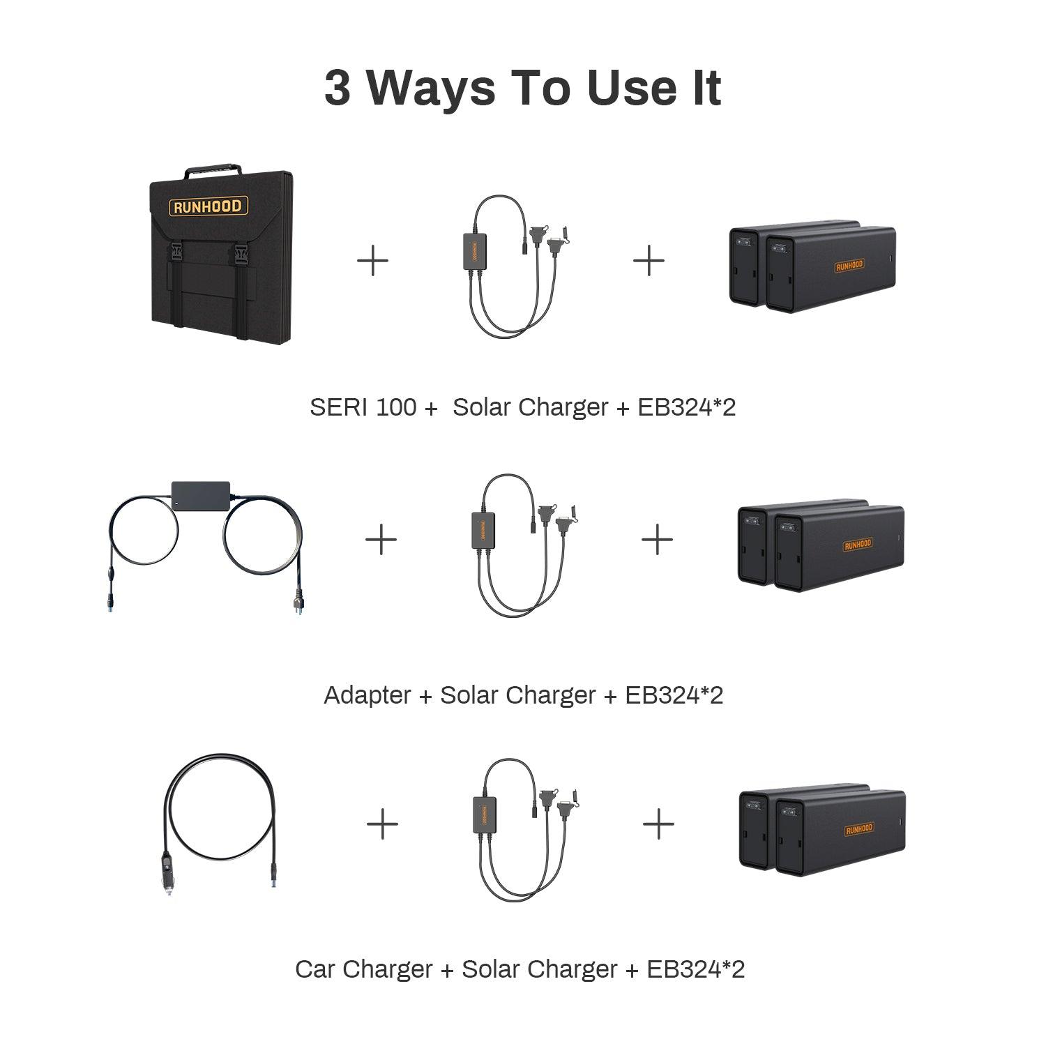 Solar Charger SC200(directly charging energy bar with solar panel) - Runhood Power Inc.