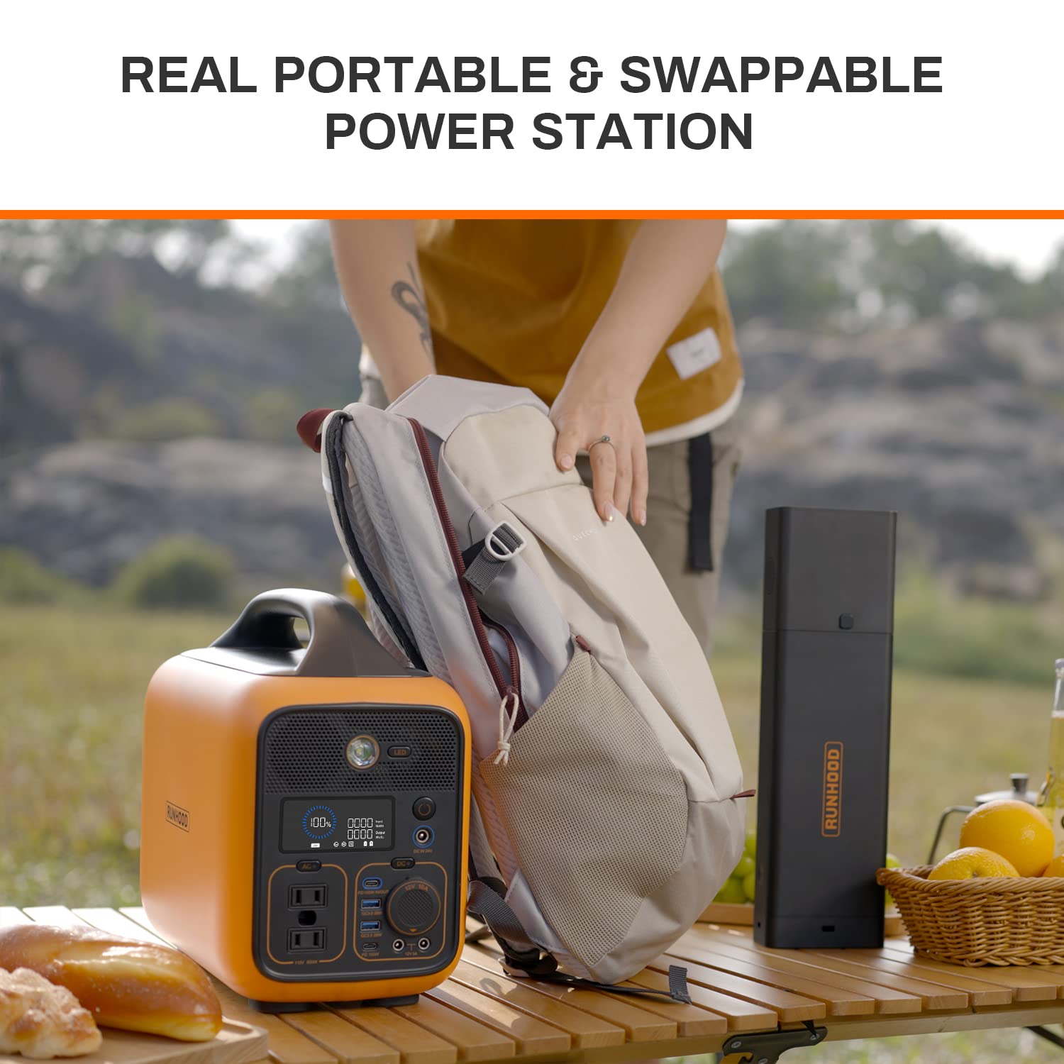 RALLYE 600 PRO ( 1296Wh/600W. Portable power station with 100W solar panel）